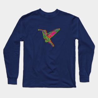 Hummingbird in Flight - Bird Art 2 Long Sleeve T-Shirt